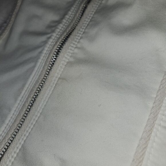 Y2k White Lace Detail Moto Jacket Zip Womens White House Black Market Size 12 - Picture 8 of 13